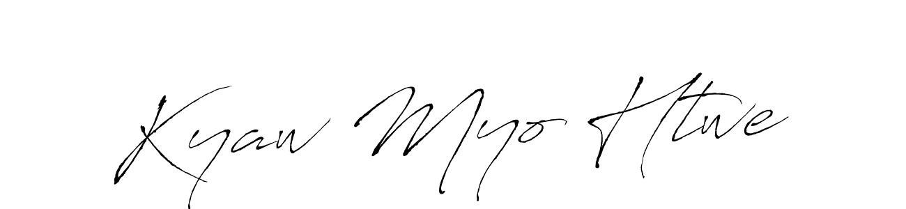 Use a signature maker to create a handwritten signature online. With this signature software, you can design (Antro_Vectra) your own signature for name Kyaw Myo Htwe. Kyaw Myo Htwe signature style 6 images and pictures png