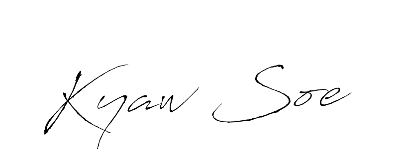 How to make Kyaw Soe signature? Antro_Vectra is a professional autograph style. Create handwritten signature for Kyaw Soe name. Kyaw Soe signature style 6 images and pictures png