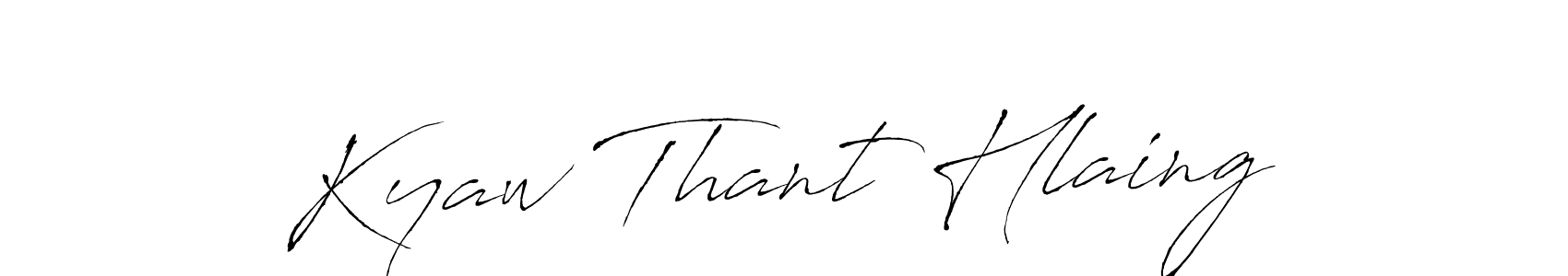 Kyaw Thant Hlaing stylish signature style. Best Handwritten Sign (Antro_Vectra) for my name. Handwritten Signature Collection Ideas for my name Kyaw Thant Hlaing. Kyaw Thant Hlaing signature style 6 images and pictures png