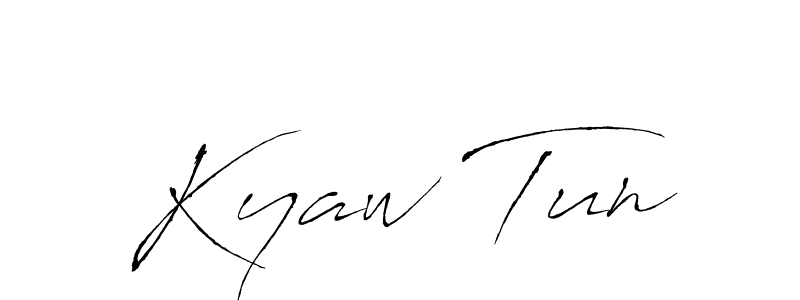 Kyaw Tun stylish signature style. Best Handwritten Sign (Antro_Vectra) for my name. Handwritten Signature Collection Ideas for my name Kyaw Tun. Kyaw Tun signature style 6 images and pictures png