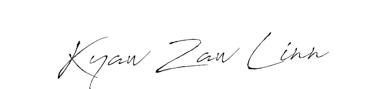Design your own signature with our free online signature maker. With this signature software, you can create a handwritten (Antro_Vectra) signature for name Kyaw Zaw Linn. Kyaw Zaw Linn signature style 6 images and pictures png