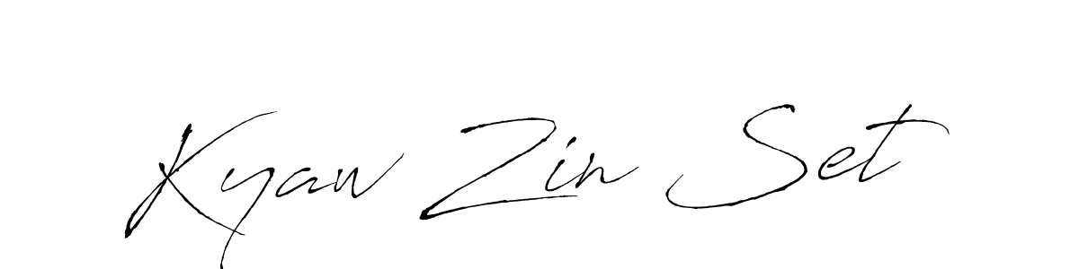 Similarly Antro_Vectra is the best handwritten signature design. Signature creator online .You can use it as an online autograph creator for name Kyaw Zin Set. Kyaw Zin Set signature style 6 images and pictures png