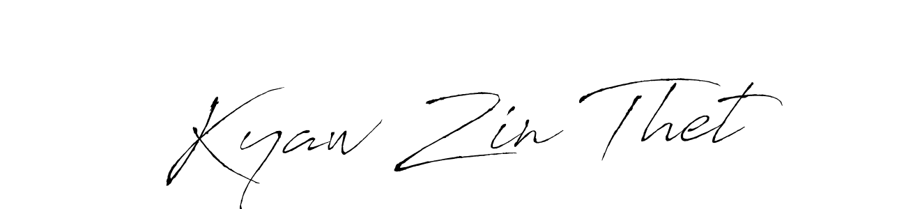Kyaw Zin Thet stylish signature style. Best Handwritten Sign (Antro_Vectra) for my name. Handwritten Signature Collection Ideas for my name Kyaw Zin Thet. Kyaw Zin Thet signature style 6 images and pictures png