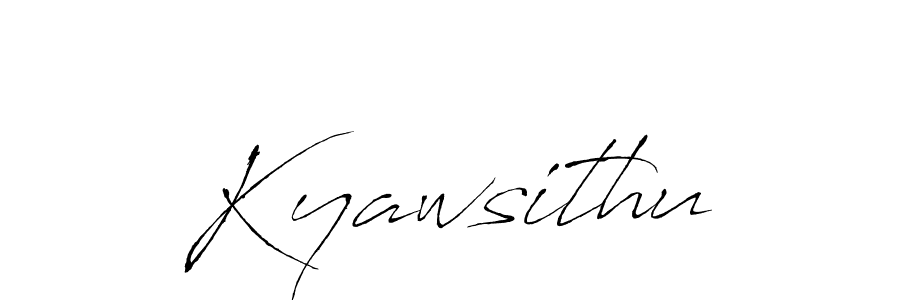 How to make Kyawsithu signature? Antro_Vectra is a professional autograph style. Create handwritten signature for Kyawsithu name. Kyawsithu signature style 6 images and pictures png