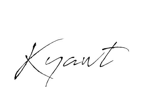 The best way (Antro_Vectra) to make a short signature is to pick only two or three words in your name. The name Kyawt include a total of six letters. For converting this name. Kyawt signature style 6 images and pictures png
