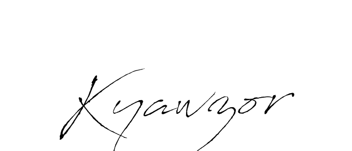 How to make Kyawzor name signature. Use Antro_Vectra style for creating short signs online. This is the latest handwritten sign. Kyawzor signature style 6 images and pictures png
