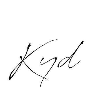 How to make Kyd signature? Antro_Vectra is a professional autograph style. Create handwritten signature for Kyd name. Kyd signature style 6 images and pictures png