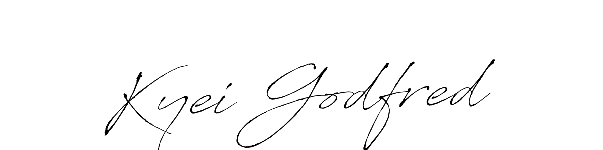 Similarly Antro_Vectra is the best handwritten signature design. Signature creator online .You can use it as an online autograph creator for name Kyei Godfred. Kyei Godfred signature style 6 images and pictures png