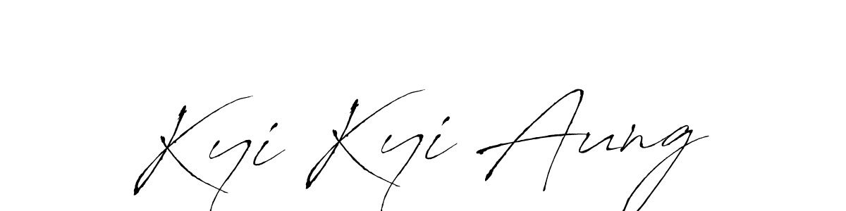 Antro_Vectra is a professional signature style that is perfect for those who want to add a touch of class to their signature. It is also a great choice for those who want to make their signature more unique. Get Kyi Kyi Aung name to fancy signature for free. Kyi Kyi Aung signature style 6 images and pictures png