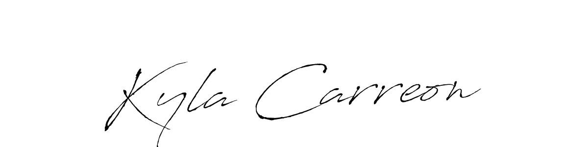 How to make Kyla Carreon name signature. Use Antro_Vectra style for creating short signs online. This is the latest handwritten sign. Kyla Carreon signature style 6 images and pictures png