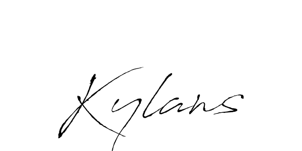 Design your own signature with our free online signature maker. With this signature software, you can create a handwritten (Antro_Vectra) signature for name Kylans. Kylans signature style 6 images and pictures png