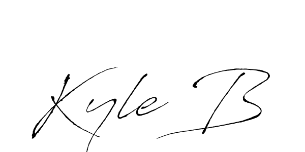 Kyle B stylish signature style. Best Handwritten Sign (Antro_Vectra) for my name. Handwritten Signature Collection Ideas for my name Kyle B. Kyle B signature style 6 images and pictures png