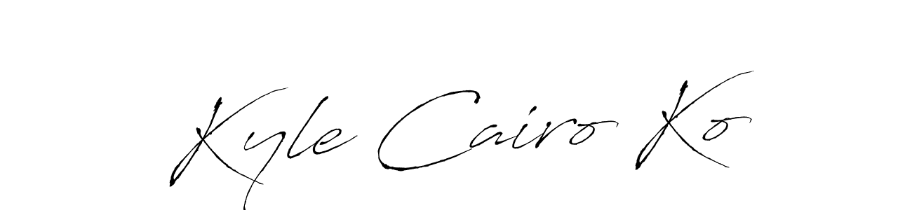 How to make Kyle Cairo Ko signature? Antro_Vectra is a professional autograph style. Create handwritten signature for Kyle Cairo Ko name. Kyle Cairo Ko signature style 6 images and pictures png