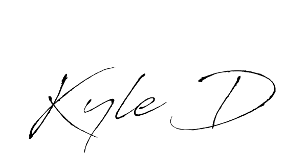 It looks lik you need a new signature style for name Kyle D. Design unique handwritten (Antro_Vectra) signature with our free signature maker in just a few clicks. Kyle D signature style 6 images and pictures png