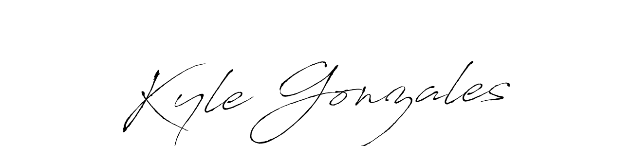 Design your own signature with our free online signature maker. With this signature software, you can create a handwritten (Antro_Vectra) signature for name Kyle Gonzales. Kyle Gonzales signature style 6 images and pictures png