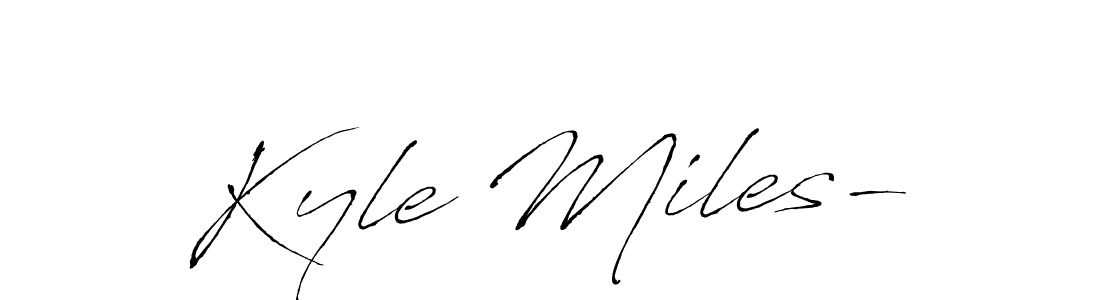 Create a beautiful signature design for name Kyle Miles-. With this signature (Antro_Vectra) fonts, you can make a handwritten signature for free. Kyle Miles- signature style 6 images and pictures png