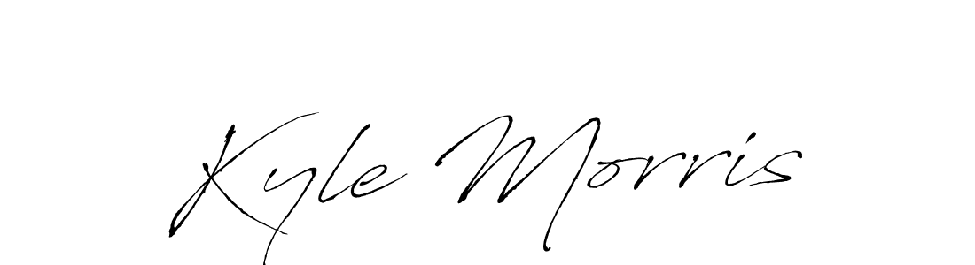 How to make Kyle Morris name signature. Use Antro_Vectra style for creating short signs online. This is the latest handwritten sign. Kyle Morris signature style 6 images and pictures png