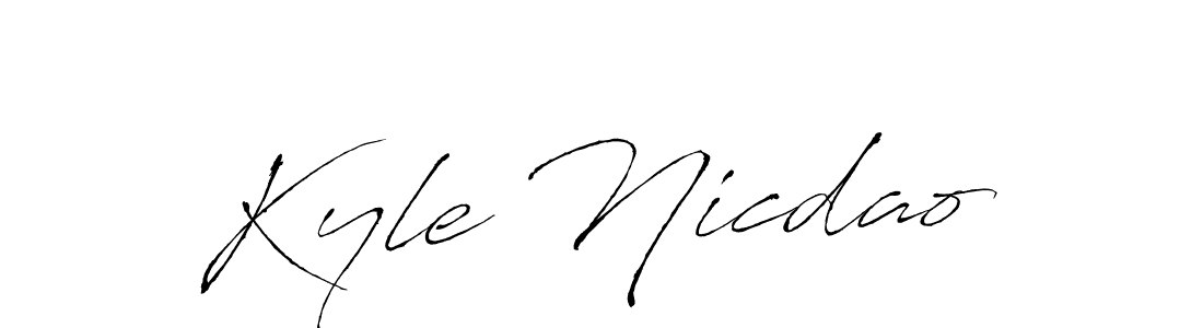 Make a beautiful signature design for name Kyle Nicdao. With this signature (Antro_Vectra) style, you can create a handwritten signature for free. Kyle Nicdao signature style 6 images and pictures png