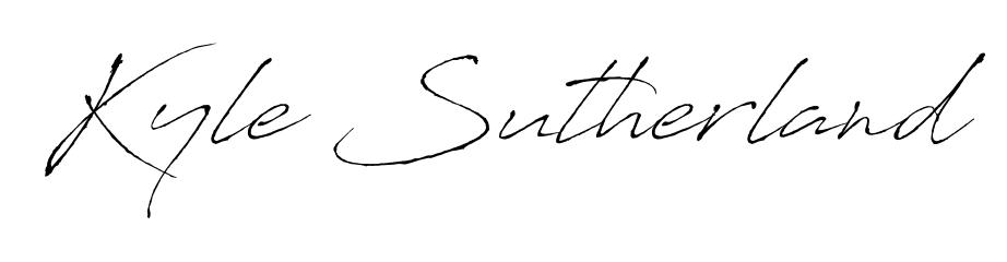 Looking for an artistic signature for Kyle Sutherland? The Antro_Vectra calligraphy style gives a sophisticated flow suitable for business cards and emails. Kyle Sutherland signature style 6 images and pictures png