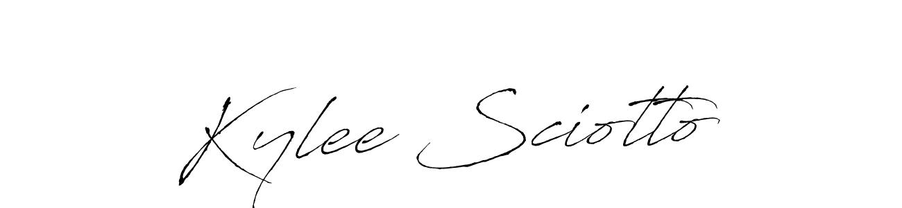 How to make Kylee Sciotto name signature. Use Antro_Vectra style for creating short signs online. This is the latest handwritten sign. Kylee Sciotto signature style 6 images and pictures png