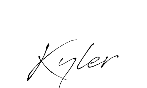 Kyler stylish signature style. Best Handwritten Sign (Antro_Vectra) for my name. Handwritten Signature Collection Ideas for my name Kyler. Kyler signature style 6 images and pictures png