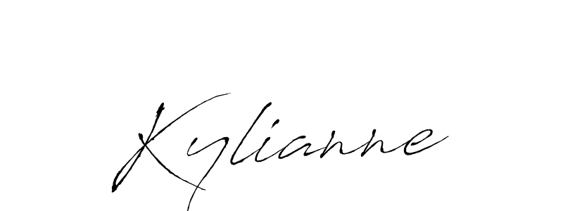 Kylianne stylish signature style. Best Handwritten Sign (Antro_Vectra) for my name. Handwritten Signature Collection Ideas for my name Kylianne. Kylianne signature style 6 images and pictures png