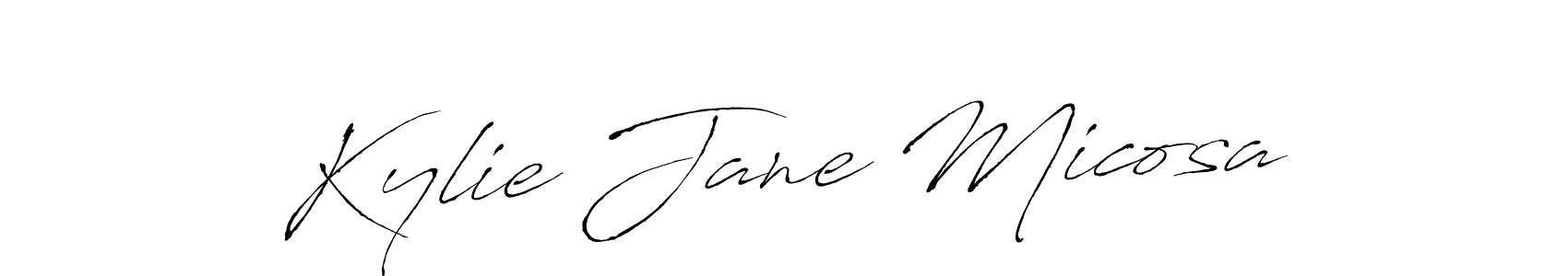 Make a beautiful signature design for name Kylie Jane Micosa. With this signature (Antro_Vectra) style, you can create a handwritten signature for free. Kylie Jane Micosa signature style 6 images and pictures png