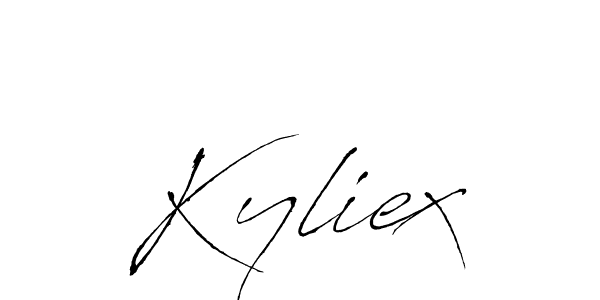 Make a beautiful signature design for name Kyliex. With this signature (Antro_Vectra) style, you can create a handwritten signature for free. Kyliex signature style 6 images and pictures png