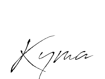 Design your own signature with our free online signature maker. With this signature software, you can create a handwritten (Antro_Vectra) signature for name Kyma. Kyma signature style 6 images and pictures png