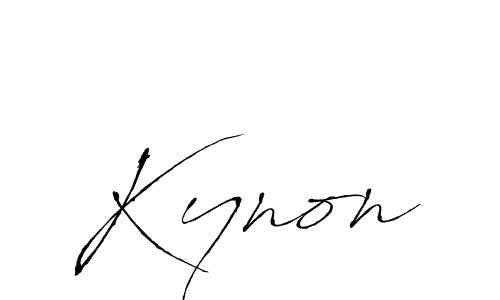 Kynon stylish signature style. Best Handwritten Sign (Antro_Vectra) for my name. Handwritten Signature Collection Ideas for my name Kynon. Kynon signature style 6 images and pictures png