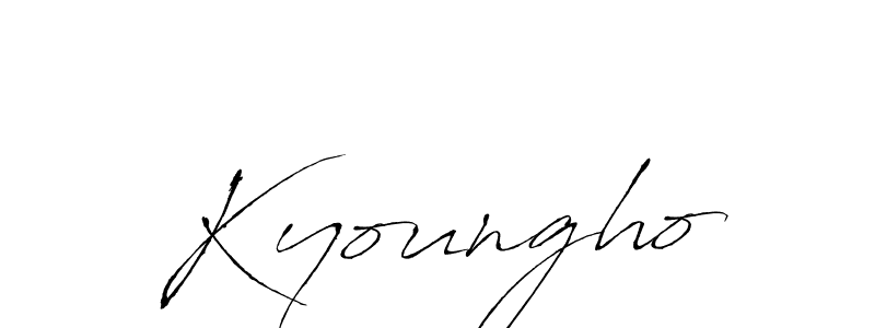 How to make Kyoungho signature? Antro_Vectra is a professional autograph style. Create handwritten signature for Kyoungho name. Kyoungho signature style 6 images and pictures png