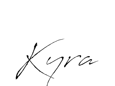 Use a signature maker to create a handwritten signature online. With this signature software, you can design (Antro_Vectra) your own signature for name Kyra. Kyra signature style 6 images and pictures png