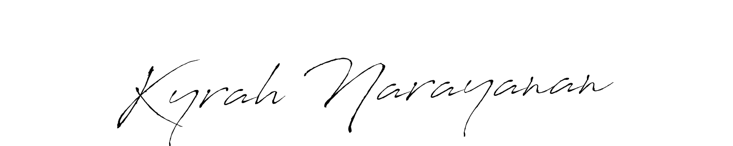 It looks lik you need a new signature style for name Kyrah Narayanan. Design unique handwritten (Antro_Vectra) signature with our free signature maker in just a few clicks. Kyrah Narayanan signature style 6 images and pictures png