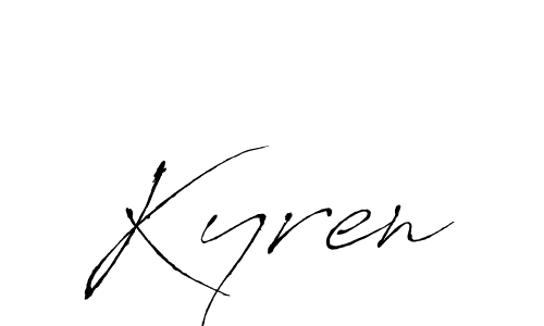 You should practise on your own different ways (Antro_Vectra) to write your name (Kyren) in signature. don't let someone else do it for you. Kyren signature style 6 images and pictures png