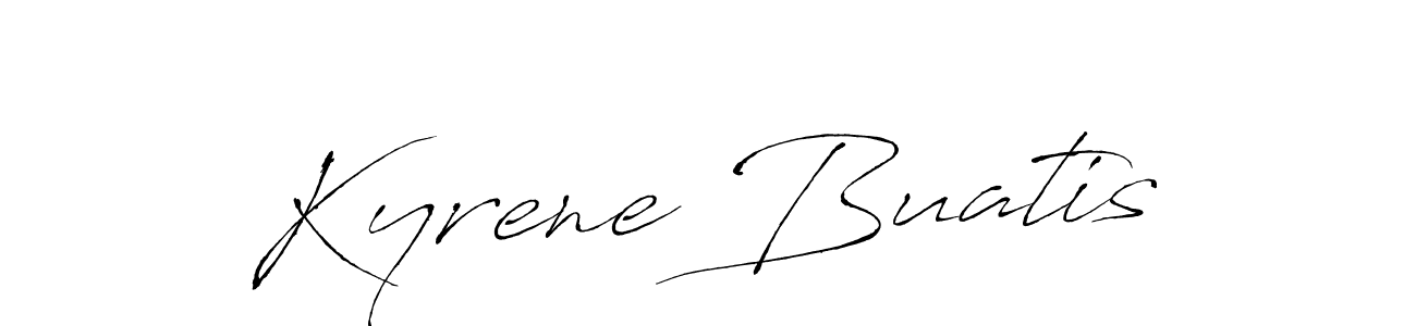 You should practise on your own different ways (Antro_Vectra) to write your name (Kyrene Buatis) in signature. don't let someone else do it for you. Kyrene Buatis signature style 6 images and pictures png