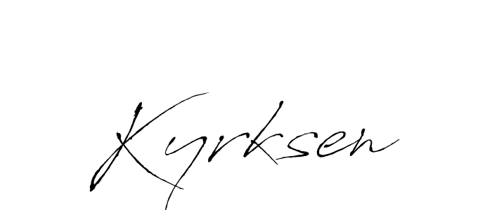The best way (Antro_Vectra) to make a short signature is to pick only two or three words in your name. The name Kyrksen include a total of six letters. For converting this name. Kyrksen signature style 6 images and pictures png