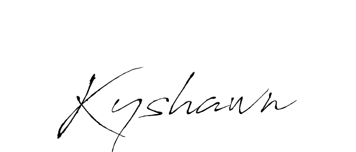 Make a beautiful signature design for name Kyshawn. With this signature (Antro_Vectra) style, you can create a handwritten signature for free. Kyshawn signature style 6 images and pictures png