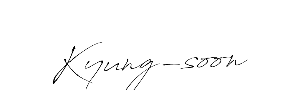 Make a beautiful signature design for name Kyung-soon. With this signature (Antro_Vectra) style, you can create a handwritten signature for free. Kyung-soon signature style 6 images and pictures png