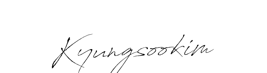 Antro_Vectra is a professional signature style that is perfect for those who want to add a touch of class to their signature. It is also a great choice for those who want to make their signature more unique. Get Kyungsookim name to fancy signature for free. Kyungsookim signature style 6 images and pictures png