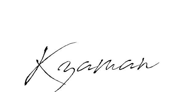 How to make Kzaman signature? Antro_Vectra is a professional autograph style. Create handwritten signature for Kzaman name. Kzaman signature style 6 images and pictures png