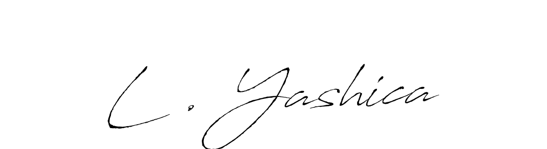 Use a signature maker to create a handwritten signature online. With this signature software, you can design (Antro_Vectra) your own signature for name L . Yashica. L . Yashica signature style 6 images and pictures png