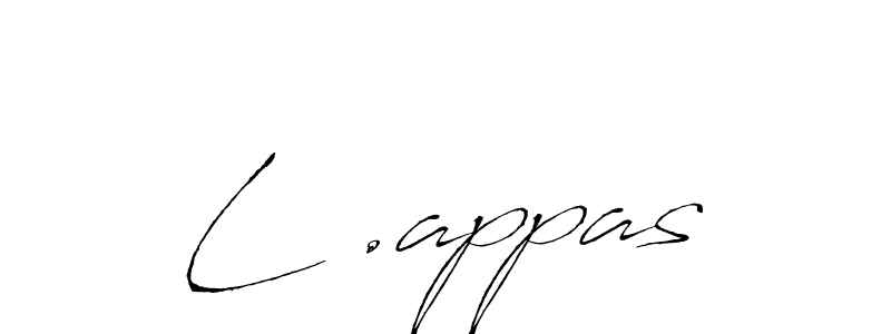 The best way (Antro_Vectra) to make a short signature is to pick only two or three words in your name. The name L .appas include a total of six letters. For converting this name. L .appas signature style 6 images and pictures png