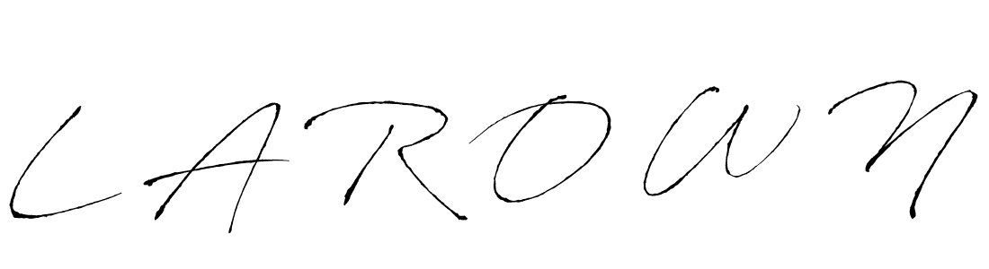 Design your own signature with our free online signature maker. With this signature software, you can create a handwritten (Antro_Vectra) signature for name L A R O W N. L A R O W N signature style 6 images and pictures png