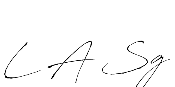 How to make L A Sg signature? Antro_Vectra is a professional autograph style. Create handwritten signature for L A Sg name. L A Sg signature style 6 images and pictures png