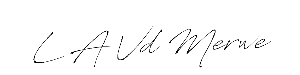 Antro_Vectra is a professional signature style that is perfect for those who want to add a touch of class to their signature. It is also a great choice for those who want to make their signature more unique. Get L A Vd Merwe name to fancy signature for free. L A Vd Merwe signature style 6 images and pictures png