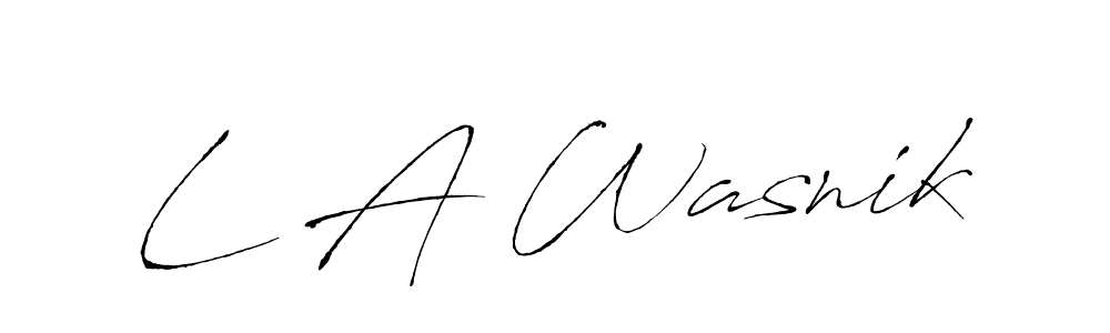 Create a beautiful signature design for name L A Wasnik. With this signature (Antro_Vectra) fonts, you can make a handwritten signature for free. L A Wasnik signature style 6 images and pictures png