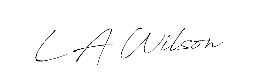 Design your own signature with our free online signature maker. With this signature software, you can create a handwritten (Antro_Vectra) signature for name L A Wilson. L A Wilson signature style 6 images and pictures png