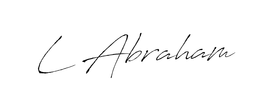 Design your own signature with our free online signature maker. With this signature software, you can create a handwritten (Antro_Vectra) signature for name L Abraham. L Abraham signature style 6 images and pictures png