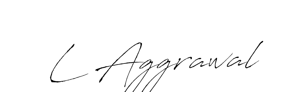 Make a beautiful signature design for name L Aggrawal. With this signature (Antro_Vectra) style, you can create a handwritten signature for free. L Aggrawal signature style 6 images and pictures png