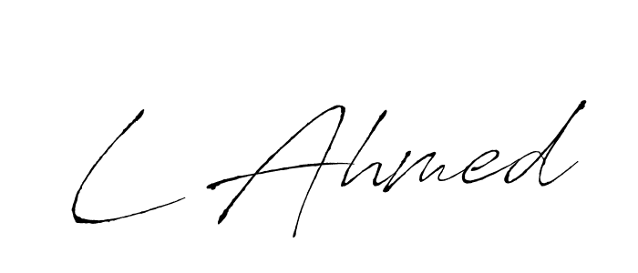 Use a signature maker to create a handwritten signature online. With this signature software, you can design (Antro_Vectra) your own signature for name L Ahmed. L Ahmed signature style 6 images and pictures png
